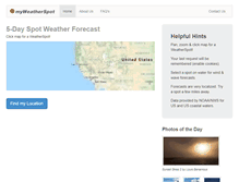 Tablet Screenshot of myweatherspot.com